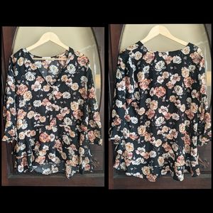 Ophelia Rose XL tiered floral top